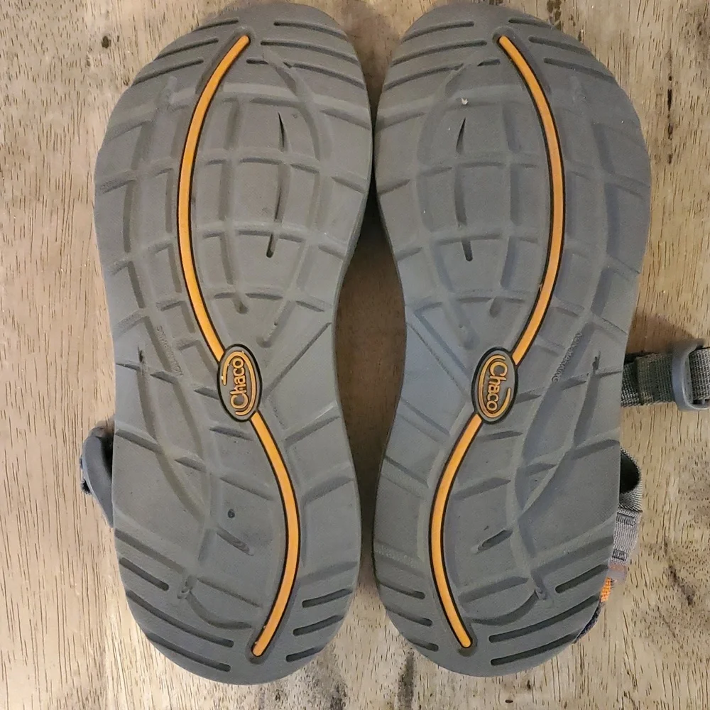 Chaco Z/Cloud X2 Womens Classic Sandals Size 8 Orange Grey White Comfort Hike - Picture 8 of 12